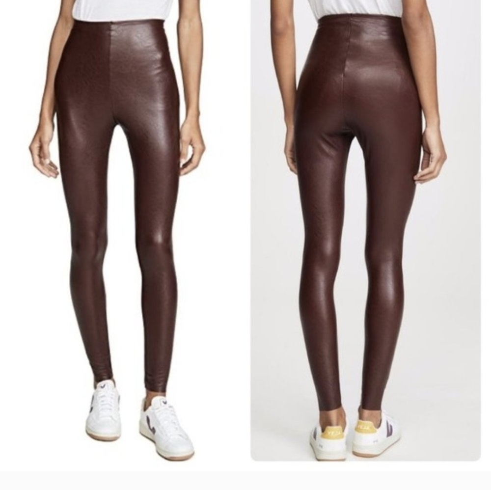 Commando  Brown  Faux Leather High-Rise Leggings Sz.XL
